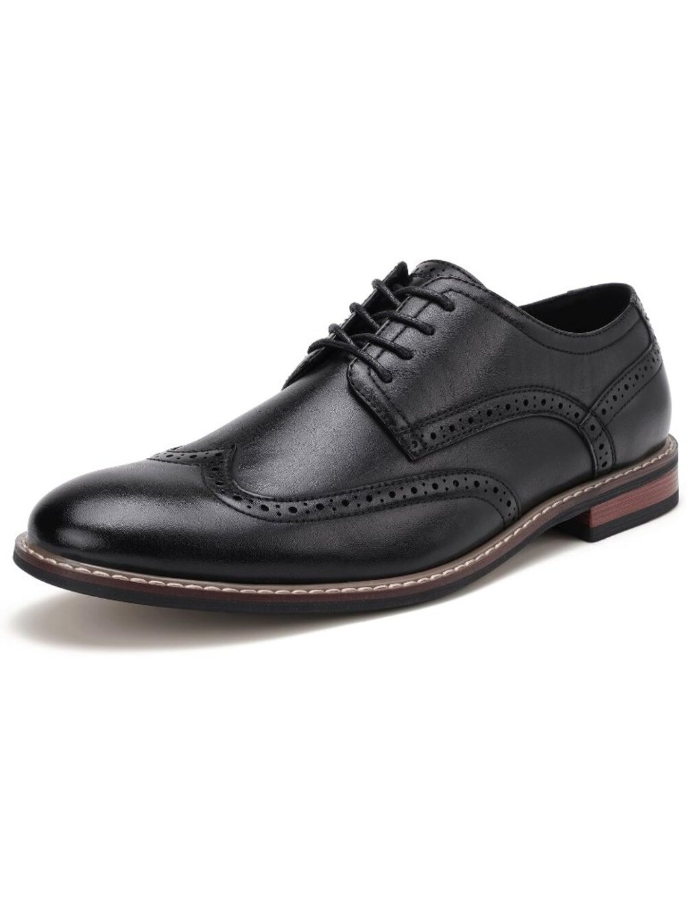 Men's Black Cap Toe Wedding Work Wear Office Business Oxford Dress Shoes